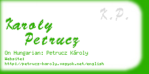 karoly petrucz business card